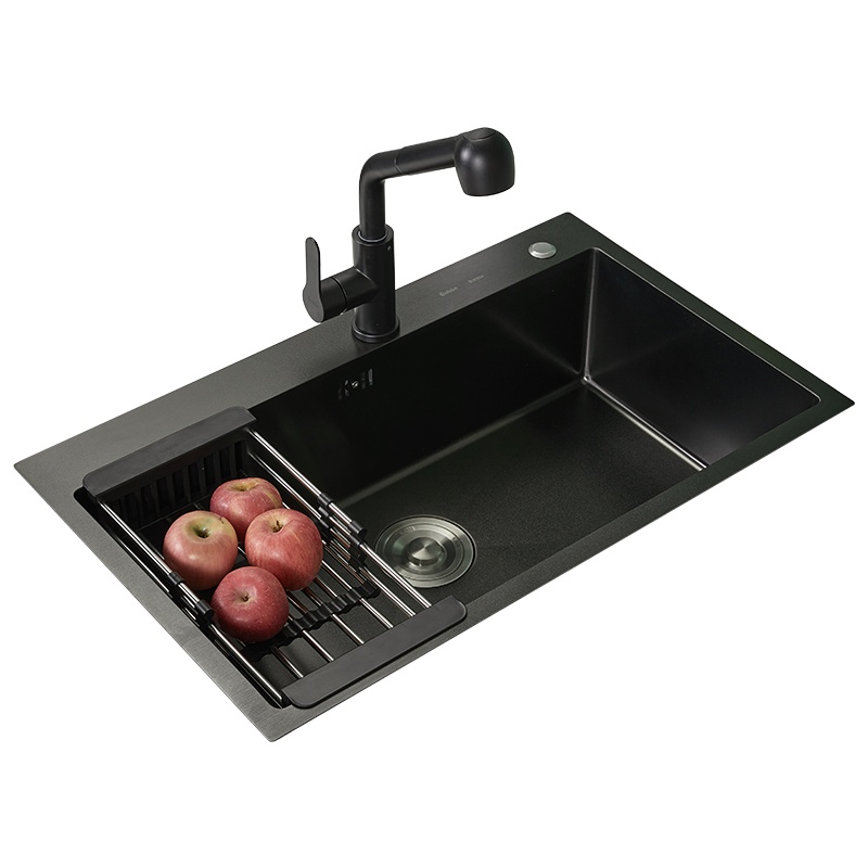 卡贝黑色不锈钢手工大口径水槽