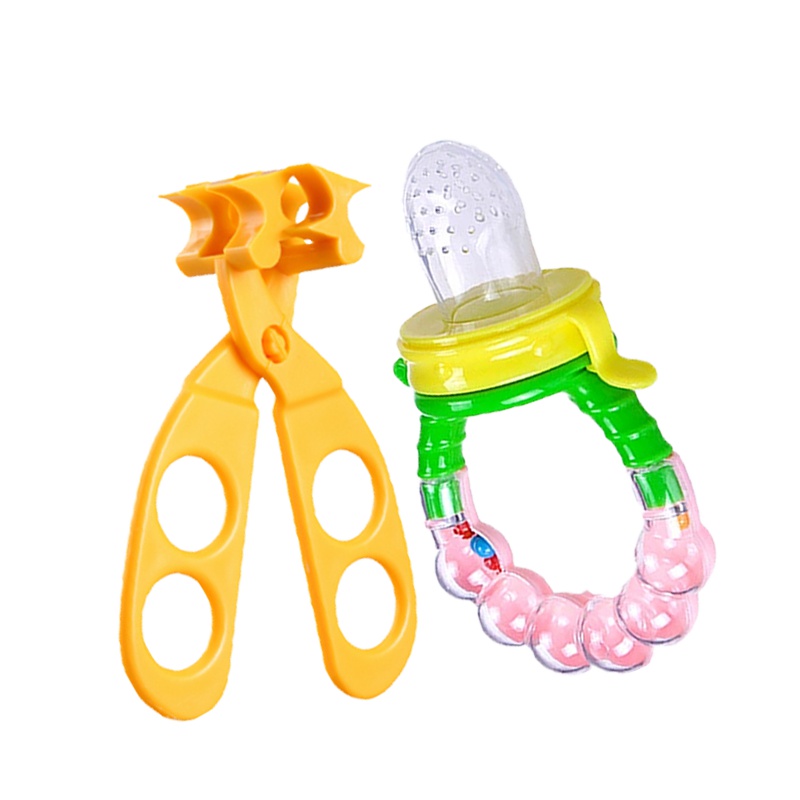 盟宝婴儿硅胶咬咬乐 食物咬咬袋+婴儿辅食剪 组盒装