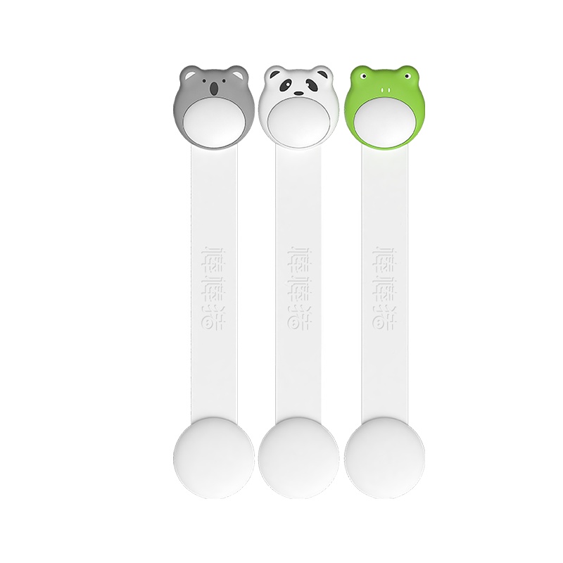 棒棒猪防开启抽屉锁儿童安全锁宝宝防护开启冰箱防夹手锁扣柜门 卡通安全锁3个装