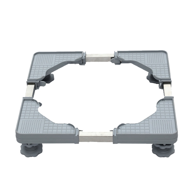 家家尤洗衣机托架浴室防水垫高置物架全自动6/7.5/8公斤波轮洗衣机底座jjy-1308固定灰色款塑料伸缩架子承重100