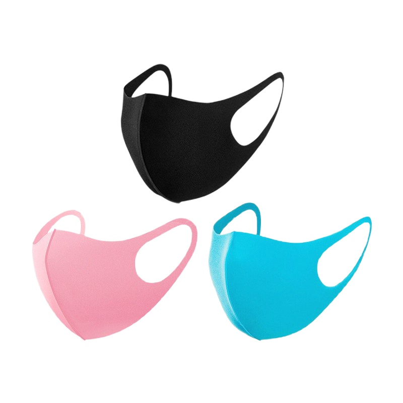 中体倍力 聚氨酯口罩防晒舒适防尘儿童时尚口罩 M2-黑粉蓝3枚组合女童 12只/件(单位:件)