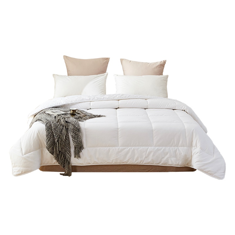 无印良品四季单双人羊毛被 纯羊毛被无异味英国碳化羊毛被