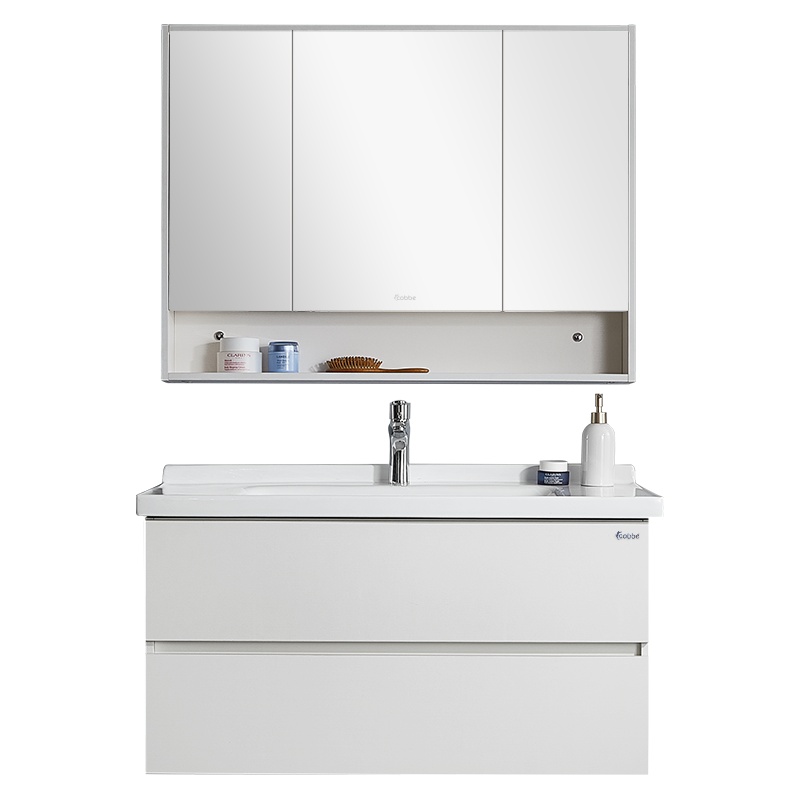 卡贝浴室柜现代简约洗手池洗脸盆柜组合卫生间轻奢洗漱台面盆镜柜