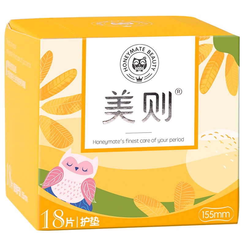 美则Honeymate超薄系列卫生巾姨妈巾护垫155mm*18片