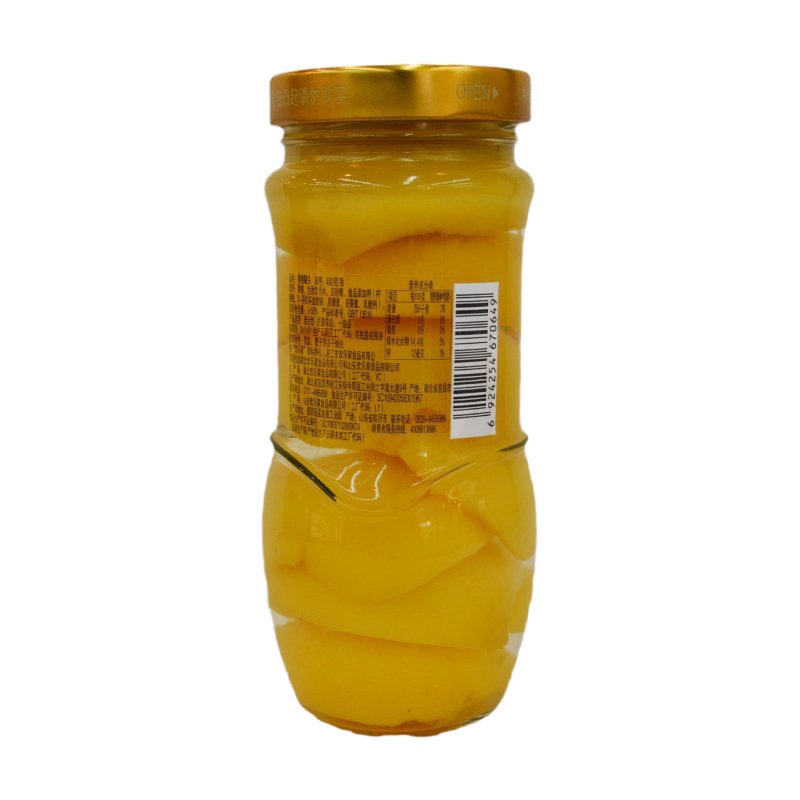 欢乐家黄桃罐头480克