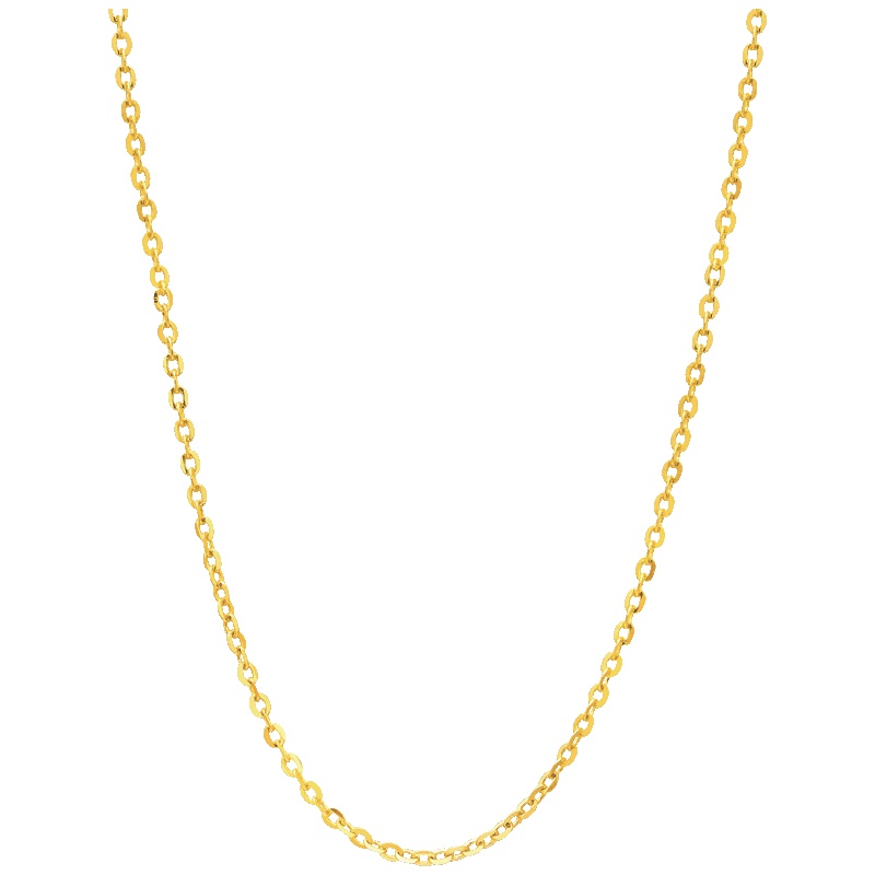 schl-周大福珠宝时尚百搭40cm彩金k金链18k金彩金项链E多款可选_1