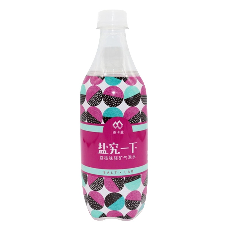 延中 盐究一下 荔枝味 茶卡盐轻矿气泡水 470ml *5瓶装