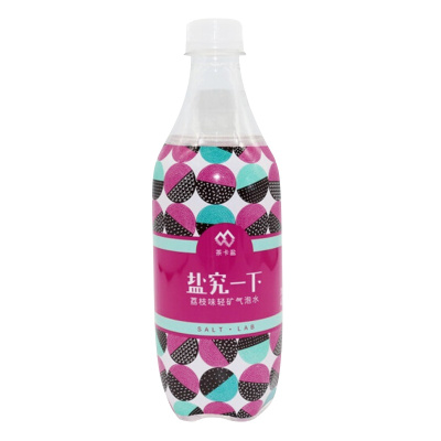 延中 盐究一下 荔枝味 茶卡盐轻矿气泡水 470ml *5瓶装