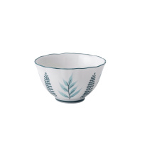 富昱景 景德镇手绘汤碗陶瓷家用4.5英寸饭碗北欧风餐具喝汤碗汤盆日式创意碗 单个装