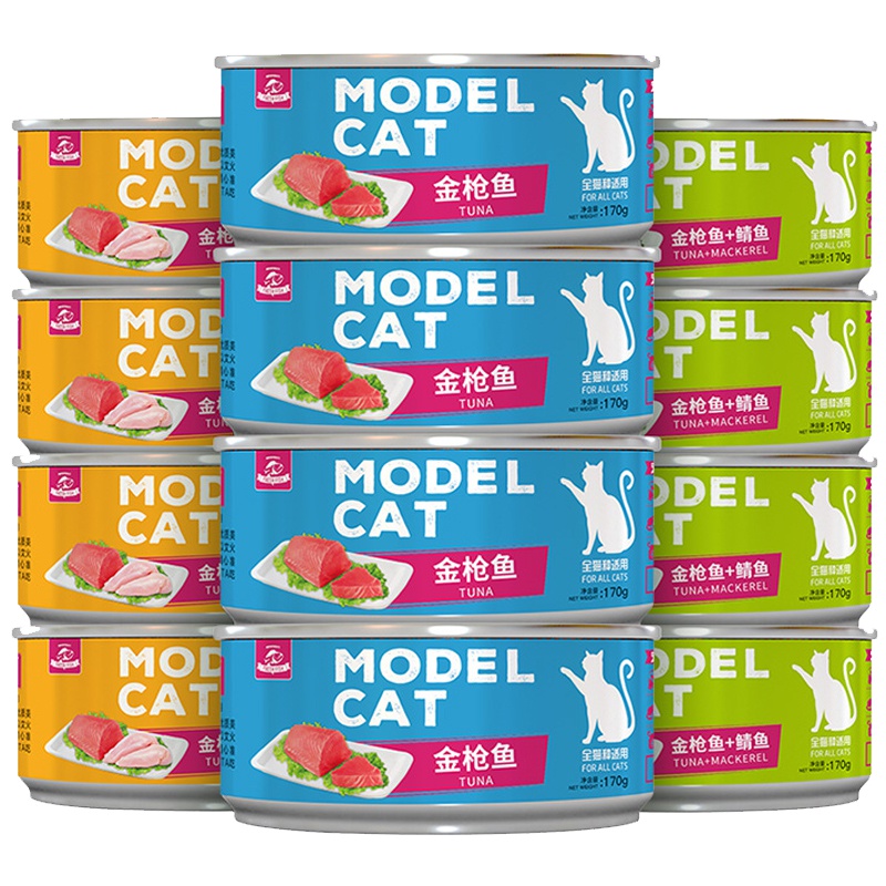 麦富迪猫罐头麦富迪猫咪主食罐170g吞拿鱼+鲭鱼幼猫零食营养增肥湿粮
