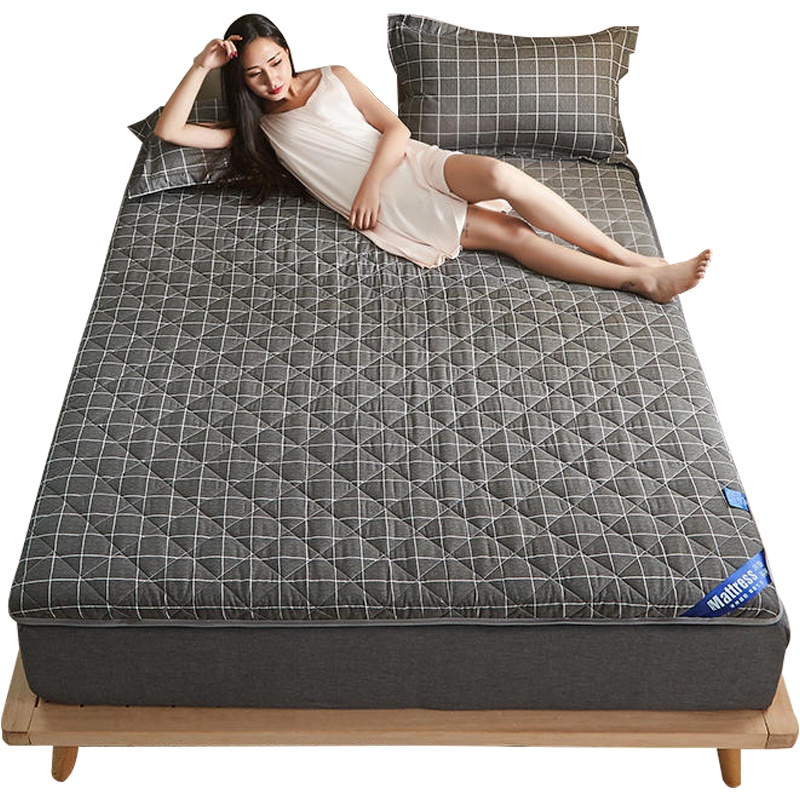 泰念Tai nian新款简约风全棉纯色5cm透气榻榻米床垫床褥1.8m垫被1.5米学生宿舍褥子1.2儿童成人单人双人床垫