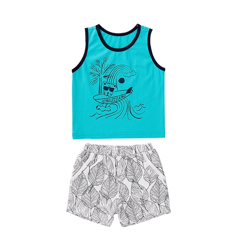 婴姿坊夏装短裤套装男宝t恤两件套