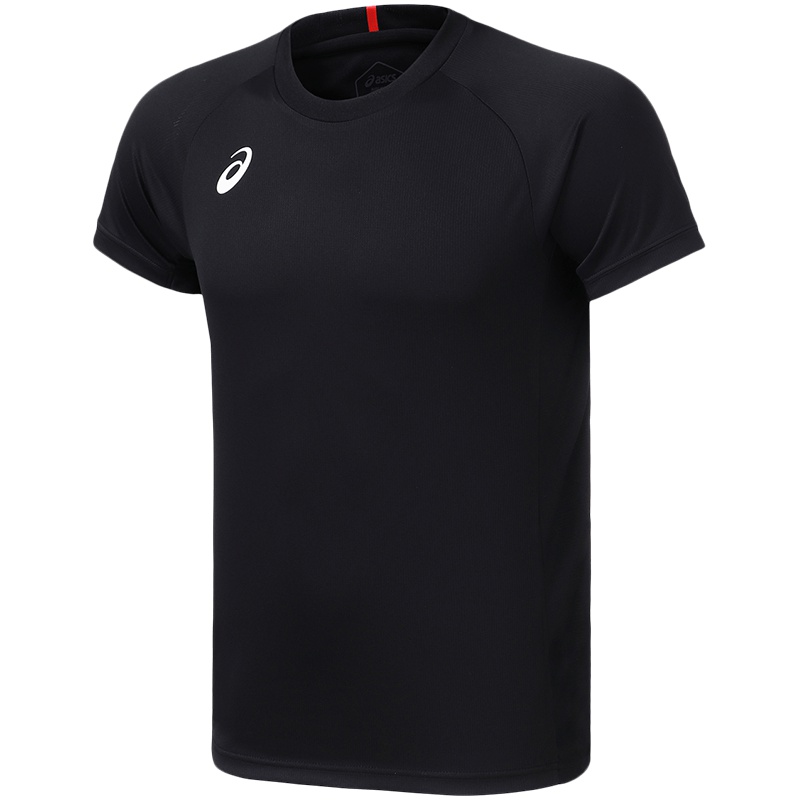 【自营】ASICS亚瑟士男子短袖T恤排球跑步透气运动服868A04-0904 L 868A03-0904黑色