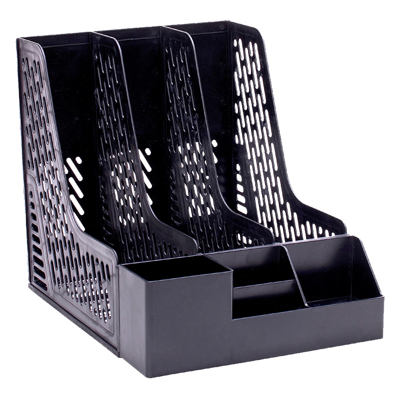 得力(deli)三联四联文件框78980带笔筒文件架资料架收纳框办公多规格可选办公收纳批发3色可选