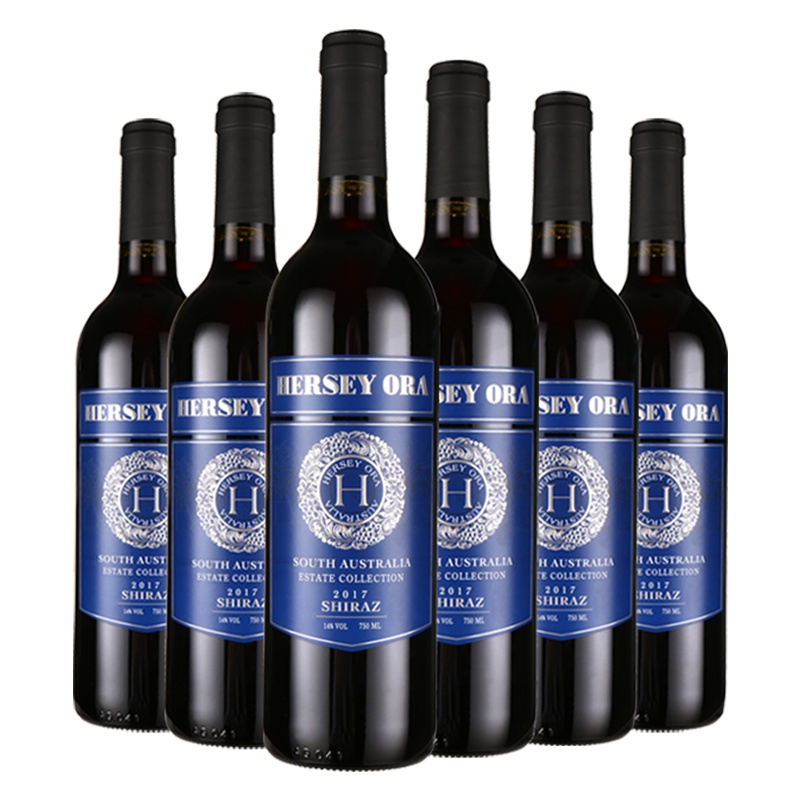 澳大利亚原瓶进口赫西奥拉(Hersey ora)红酒南澳酒庄臻选西拉西拉子设拉子干红葡萄酒750ml*6整箱装