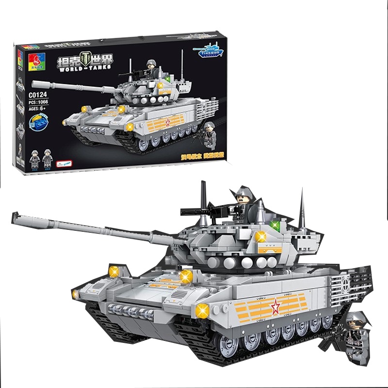 沃马(WOMA)玩具男孩子益智大型军事拼装C0124阿玛塔T14主战坦克 1066pcs