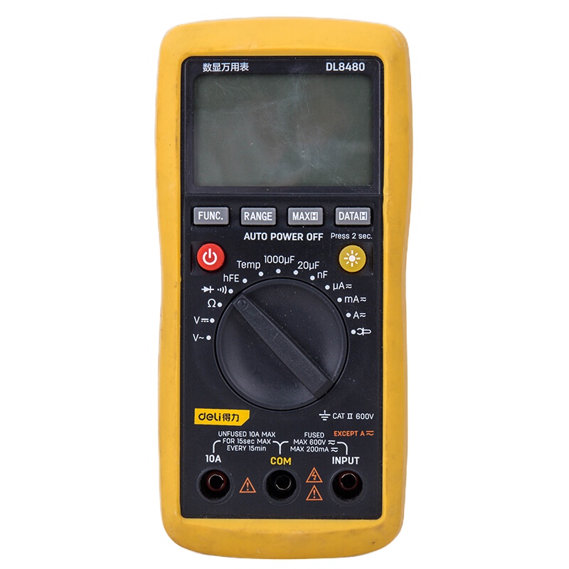得力(deli)DL8480 数显万用表多用表电流表3-1/2位600V