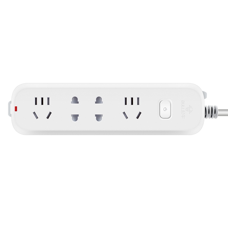 公牛(BULL)插座 GN-B5220 新国标带保护门电源插座/接线板 4插位总控开关 全长1.8米