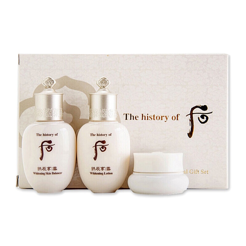 韩国Whoo后套装水乳面霜小样试用装 雪玉凝中样三件套