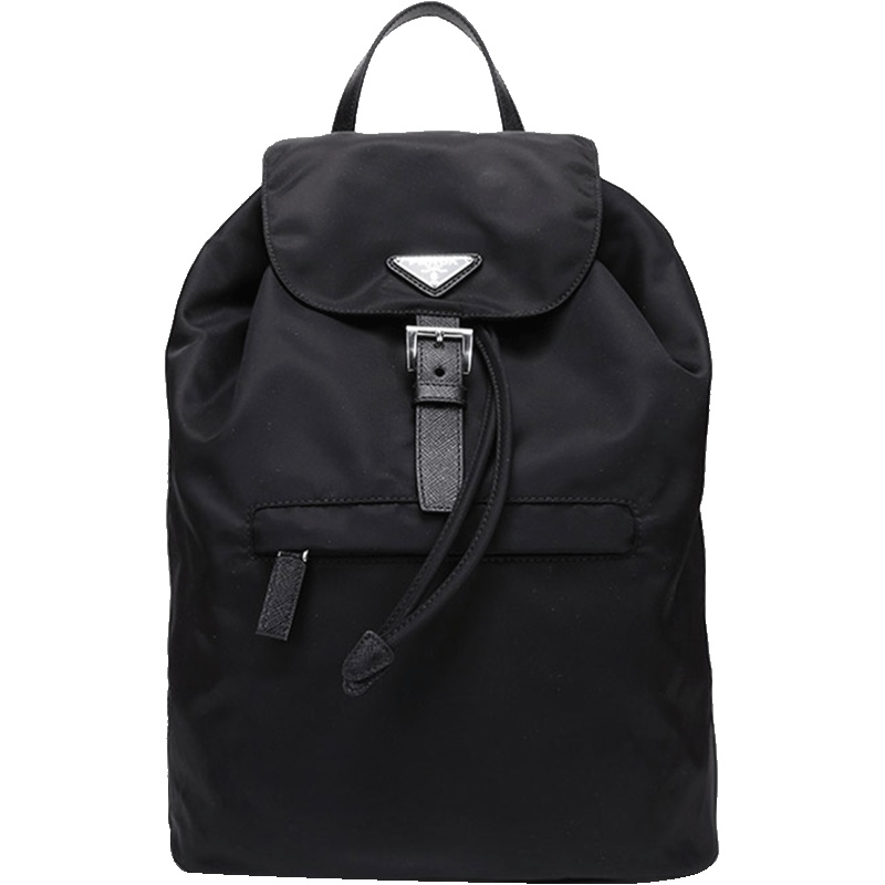 PRADA 普拉达 中性款黑色织物双肩包 1BZ032 V44 V OOO