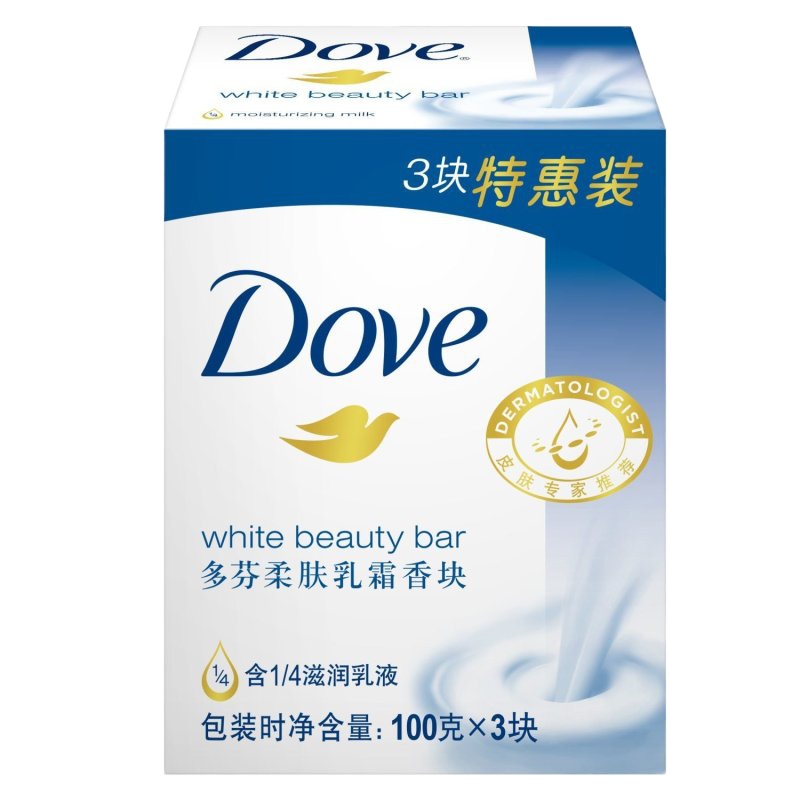 Dove/多芬香皂柔肤乳霜香块100g*3块装 香皂洁面皂(XF)