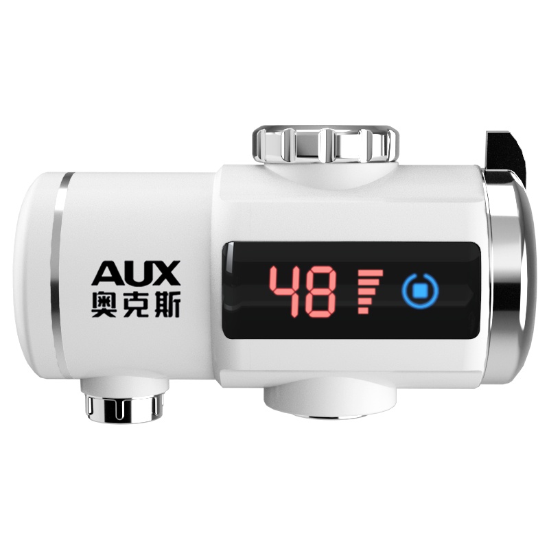 奥克斯(AUX)即热式电热水龙头厨房小厨宝下进水款数码温显变频调温 HJT1银色(漏保套装)
