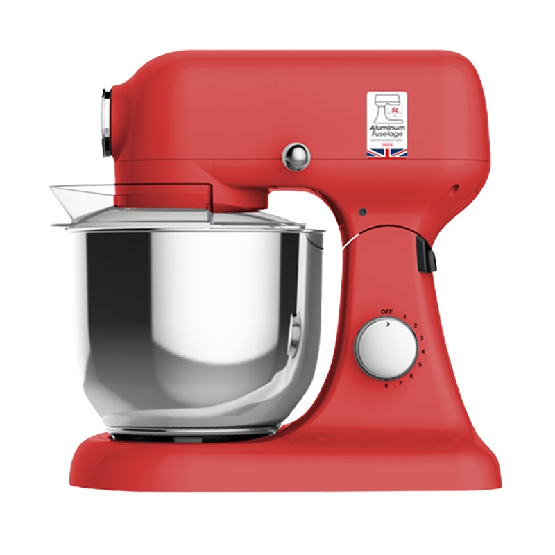 ckozese/英国酷芝301 珠光白5L家用商用大容量多功能和面厨师机大功率搅拌机全金属机身旋钮式