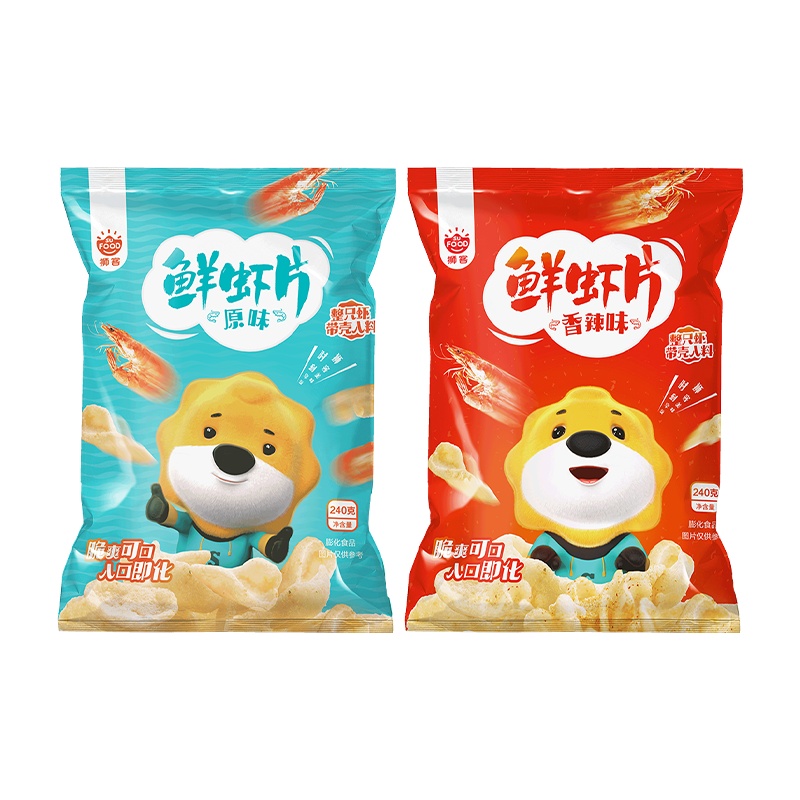 狮客[苏宁自主品牌]鲜虾片(原味)240g*1+(麻辣味)240g*1