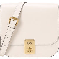 COACH 蔻驰 女包 HUTTON SADDLE豆腐方包 单肩包 粒面皮金扣610