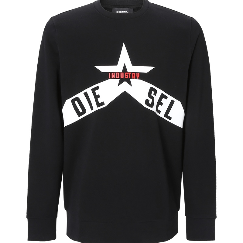 迪赛DIESEL 男士卫衣 LOGO印花棉质00SWD4