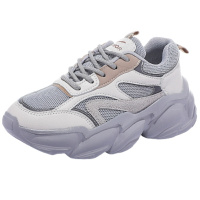 回力(Warrior)面透气新款厚底跑步运动鞋休闲鞋老爹鞋女