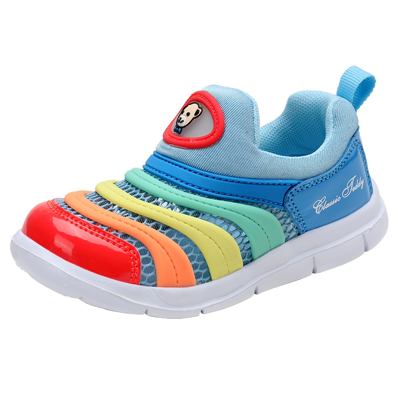 男童毛毛虫童鞋2019新款女宝宝休闲运动鞋儿童网鞋透气网面小童鞋子