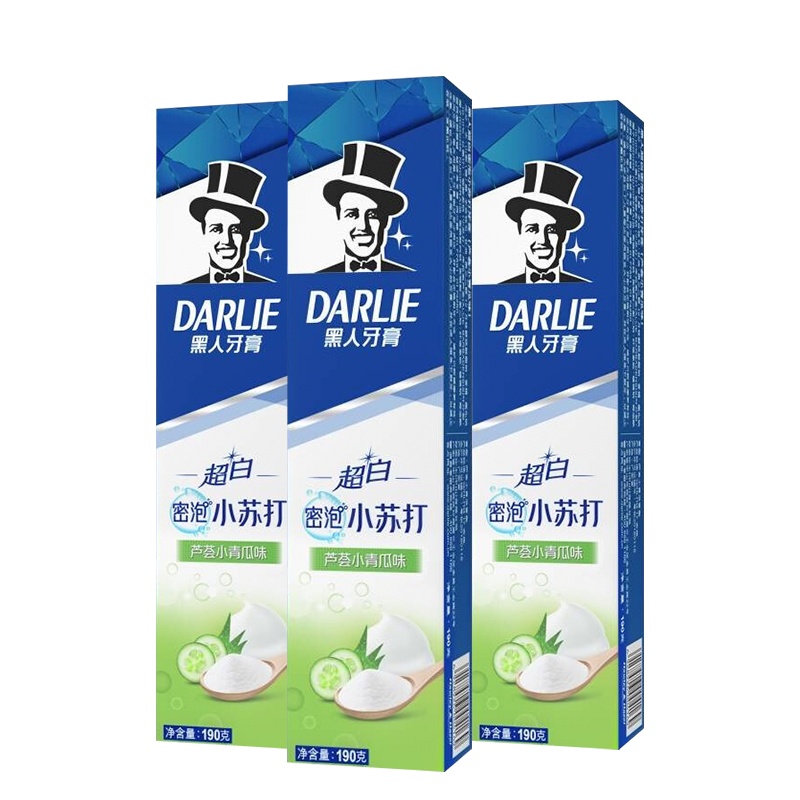 好来DARLIE(原黑人牙膏)超白小苏打茶倍健系列家庭6支组合装茶萃清新口气苏宁自营