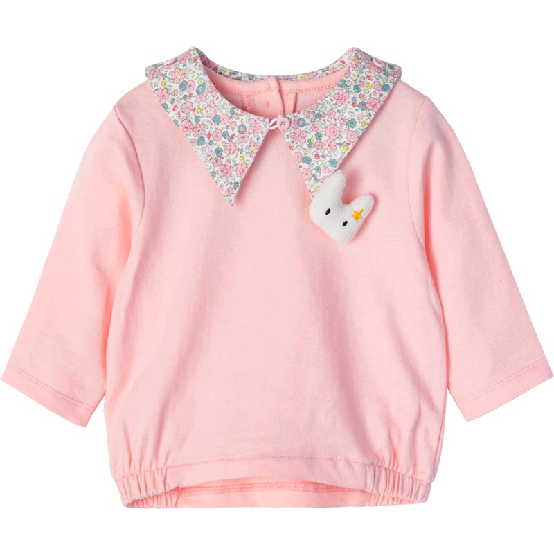 贝贝怡女童可爱长袖秋季卡通兔子纯棉T恤193S2219