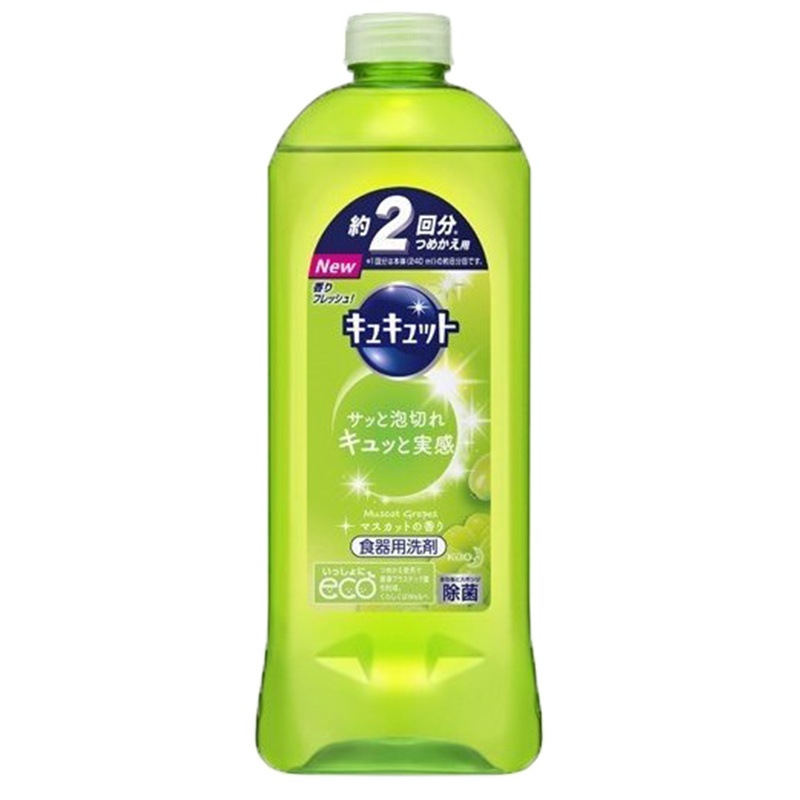 花王(KAO) 水果蔬菜餐具用浓缩洗洁精 385ml（替换装）葡萄柚