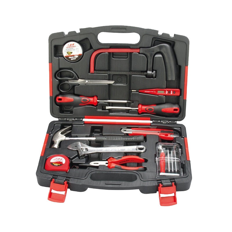 力易得(ENDURA) 15件套家用工具组套 维修组套 手动工具组套 五金工具箱 货号E1001