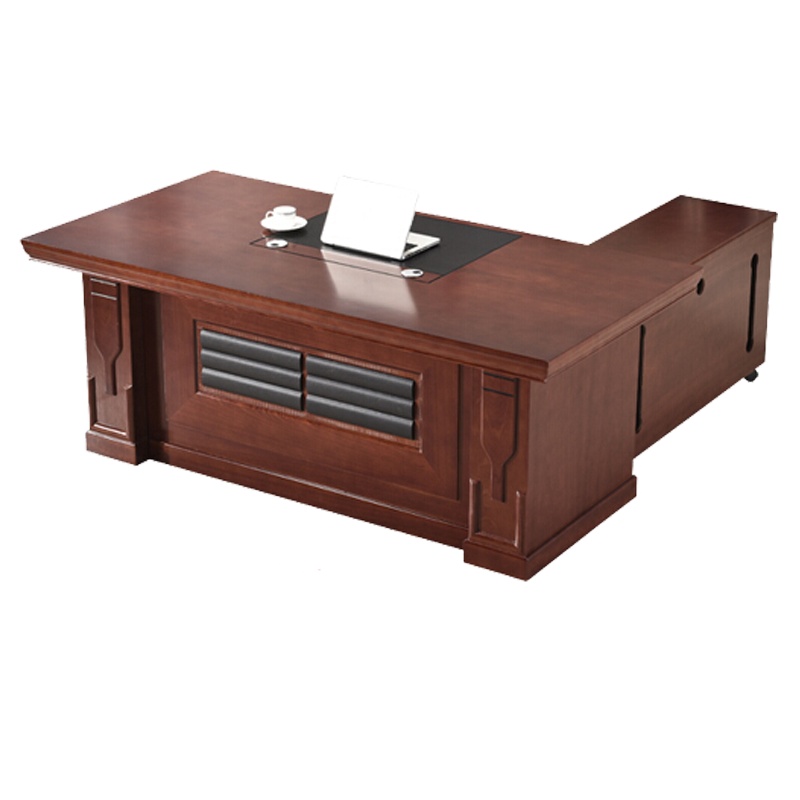 欧宝美办公家具老板桌总裁桌主管桌大班台办公桌油漆实木贴皮经理桌