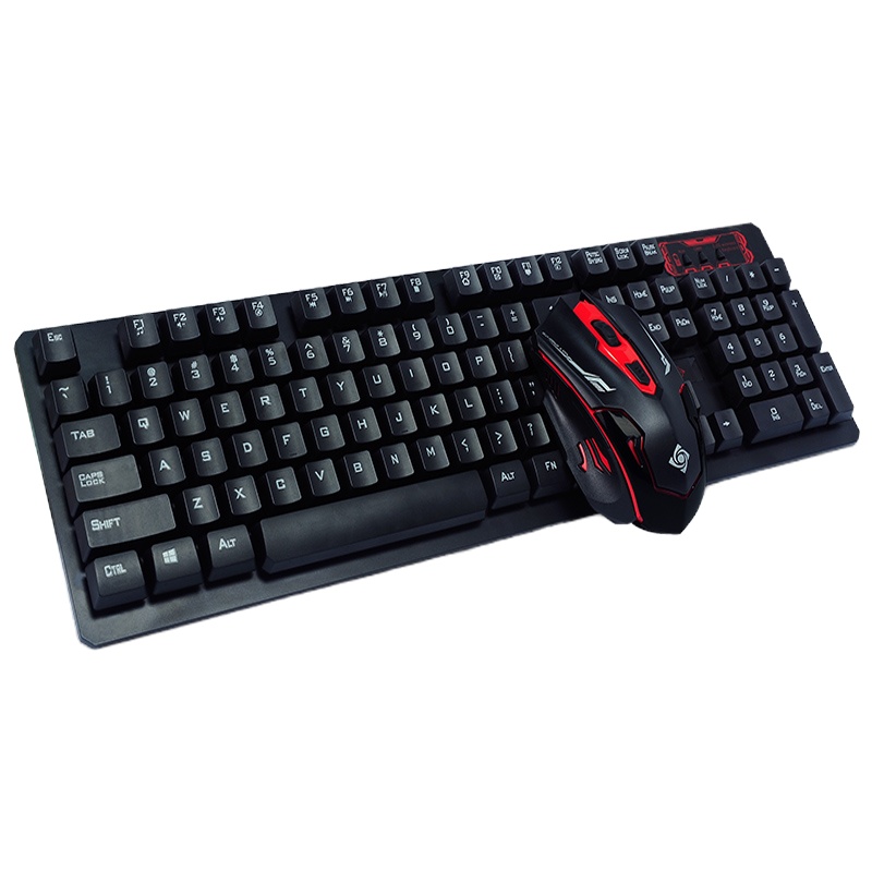 无线键盘鼠标套装笔记本电脑台式键鼠游戏办公家用静音机械手感吃鸡省电轻薄防水无限usb外设男女士 爵士黑[基础版]104键