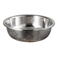 今创（jinchuang) 加厚45cm大盆不锈钢漏盆圆形1.2无磁大孔淘米篮水果盆沥水盆淘米洗米洗菜盆