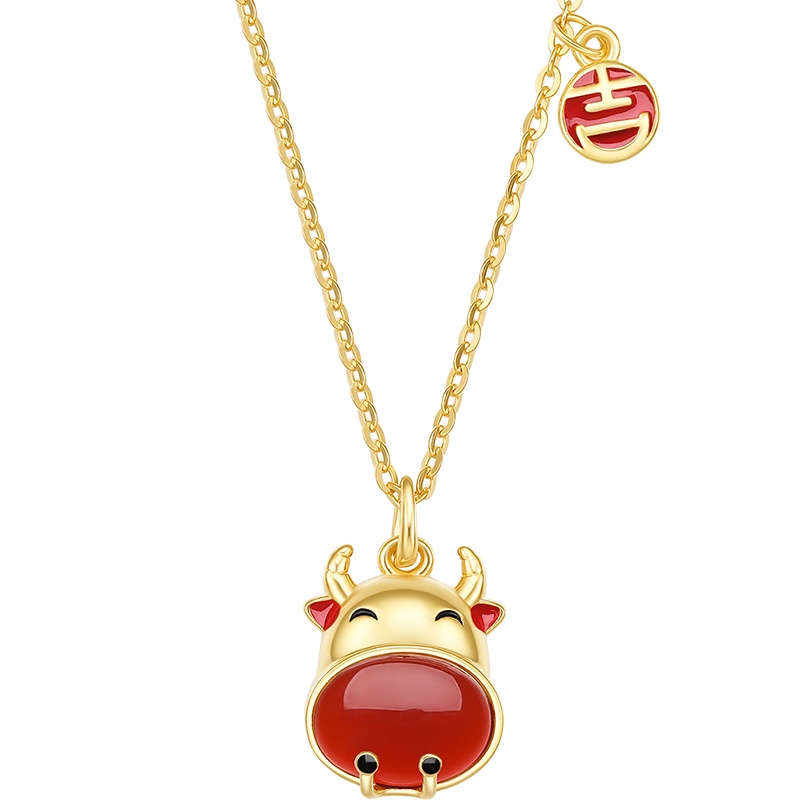 周大生S925银牛宝宝项链