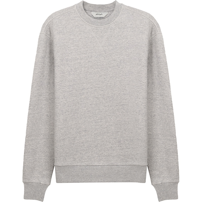 Z ZEGNA 杰尼亚 男士 棉质加绒款圆领长袖卫衣运动衫 VV490 ZZ839