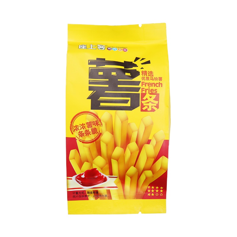 [座上客 薯条4袋*3]休闲膨化食品办公室零食土豆棒送番茄酱约270g*3