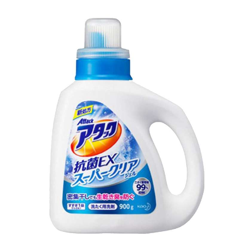 [抗菌除臭强]花王(KAO) 日本进口 EX酵素洗衣液 抗菌除臭强效洁净900g