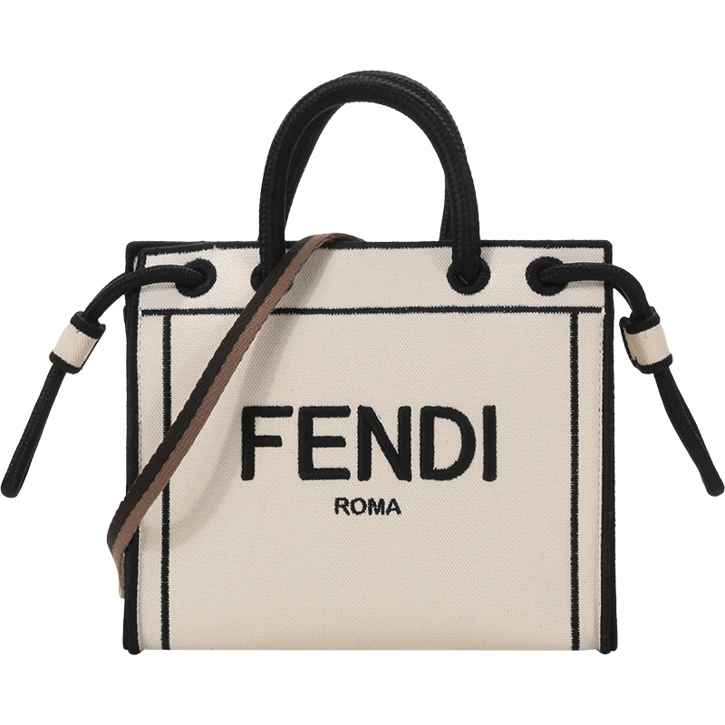 FENDI 2021春夏 女士 织物手提单肩斜挎包迷你款 8BH380 AEI1