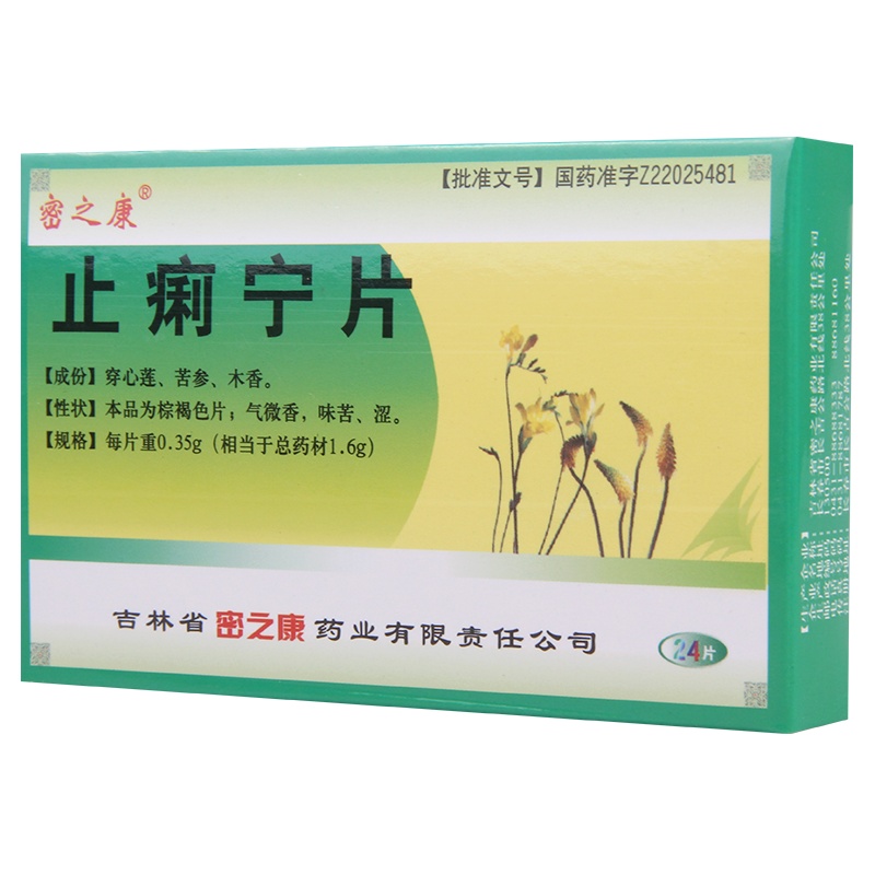 密之康 止痢宁片 0.35g*24片/盒