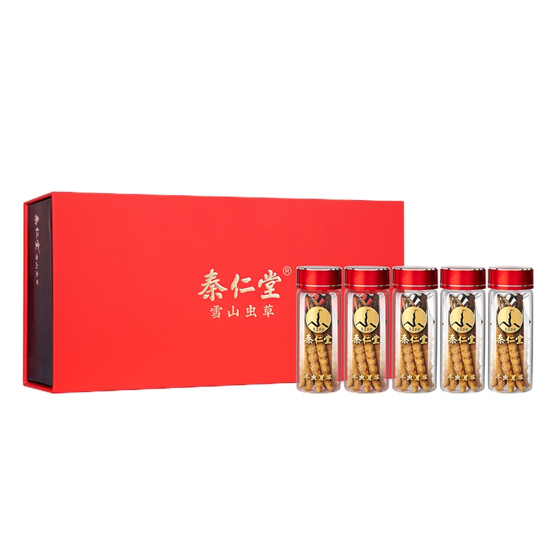 秦仁堂冬虫夏草2根/克10根 冬虫草正品干货 5克礼盒装