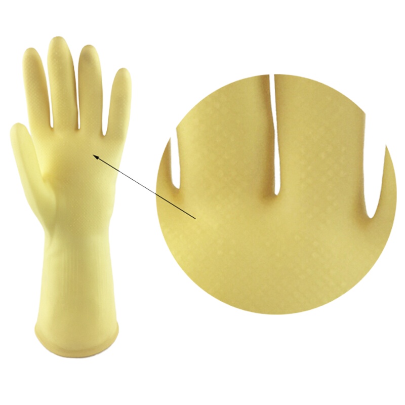 津草堂(JINCAOTANG) JH 粤龙胶皮手套 牛筋乳胶洗衣家务洗碗橡胶胶皮手套 乳胶防护胶皮手套