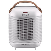 德龙（Delonghi）取暖电器 台式迷你冷热两用 陶瓷加热技术 室内恒温调节器 暖风机 HFX30C18.IW 象牙白