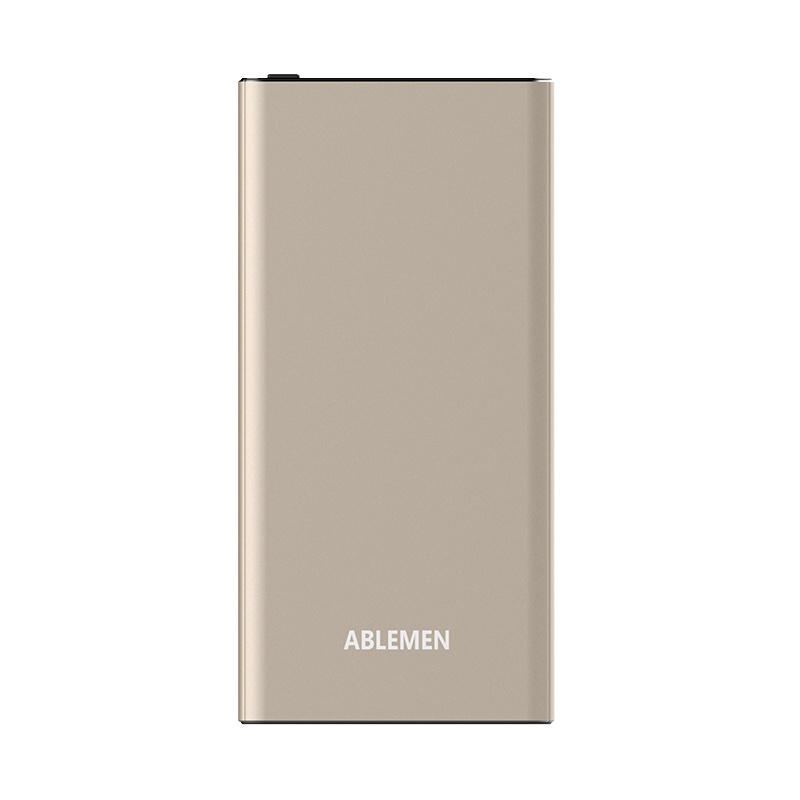 爱搏儿（ABLEMEN）迷你轻薄便携小巧5000毫安 移动电源/充电宝 聚合物移动电源 土豪金