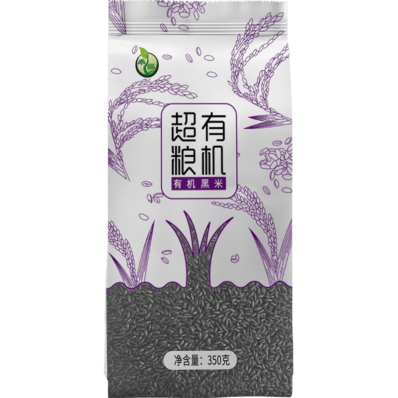 禾煜 超粮有机黑米 350g(东北黑米杂粮粗粮大米五谷杂粮无染色黑米粥)